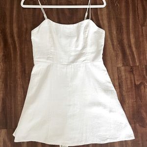 White Linen Blend Romper